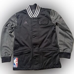Adidas x NBA Los Angeles Clippers Men's Bomber Jacket, Black & Gray, size Small
